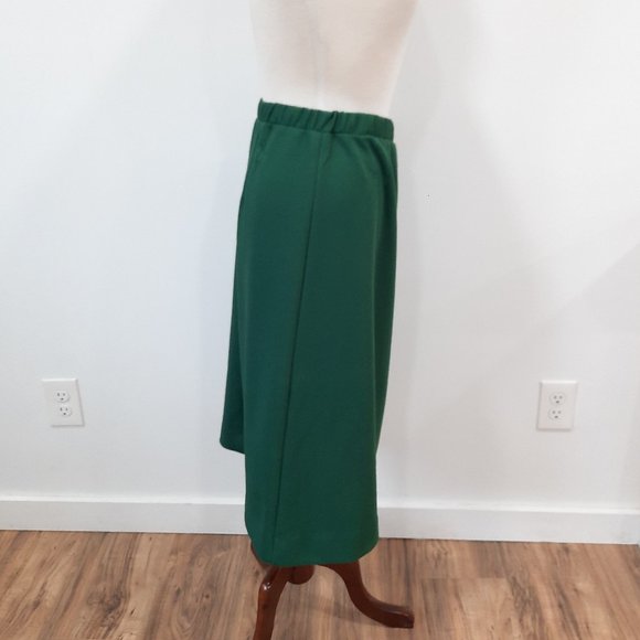 Vtg 70s green jersey knit skirt - Graff brand - Picture 3 of 9